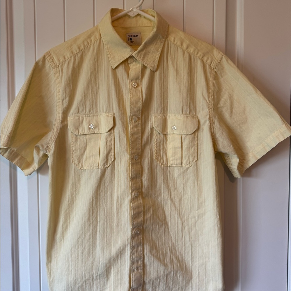 Old Navy Cream Casual Button Down Shirt